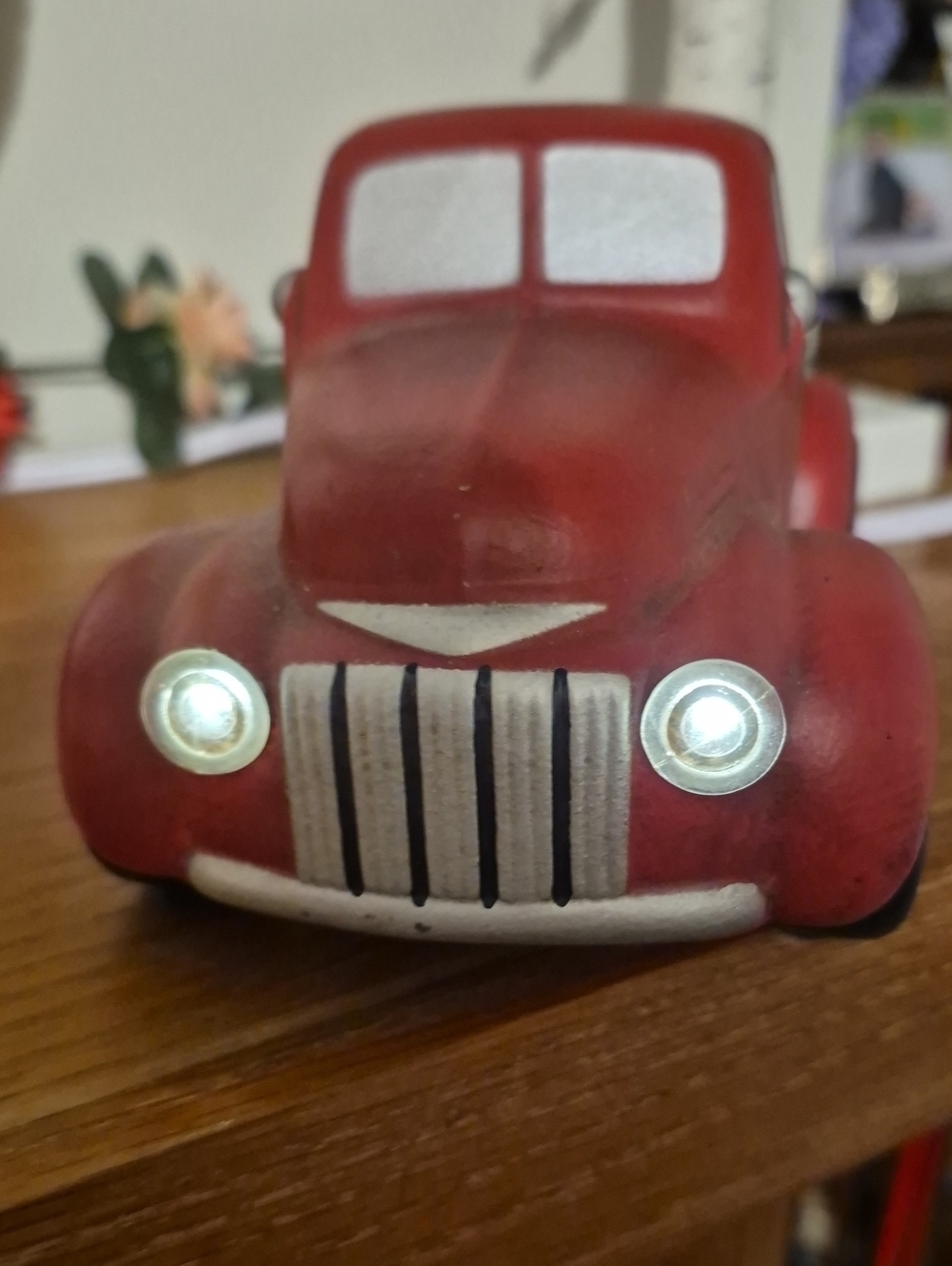 Red Retro Truck with Working Headlights - Wax Warmer